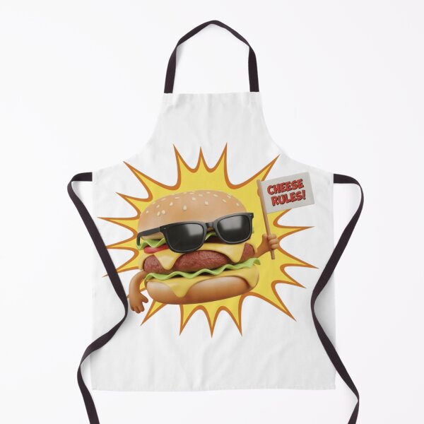 Item preview, Cheese Rules! Cool Cheeseburger Character with Sunglasses & Flag Pop Art designed and sold by Scorpio Art.