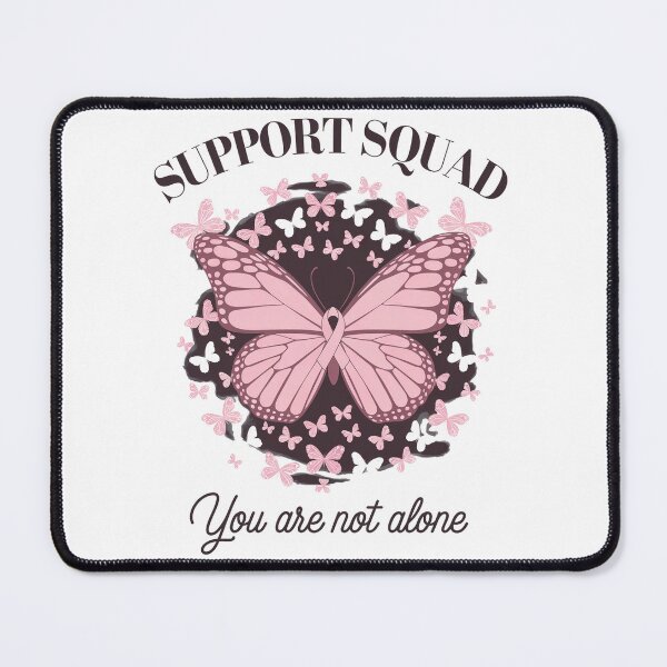 Item preview, Support Squad Breast Cancer Awareness Pink Ribbon Butterfly designed and sold by AmparoBoyle.
