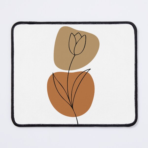 Item preview, Boho Warm Earthtones Casual Sophisticated Flower Line Drawing designed and sold by DEC02.