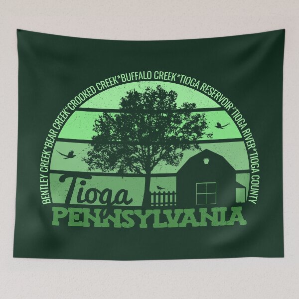 Item preview, Tioga Pennsylvania Sunset Retro Vintage Local Pride Logo designed and sold by CRHPOD20.