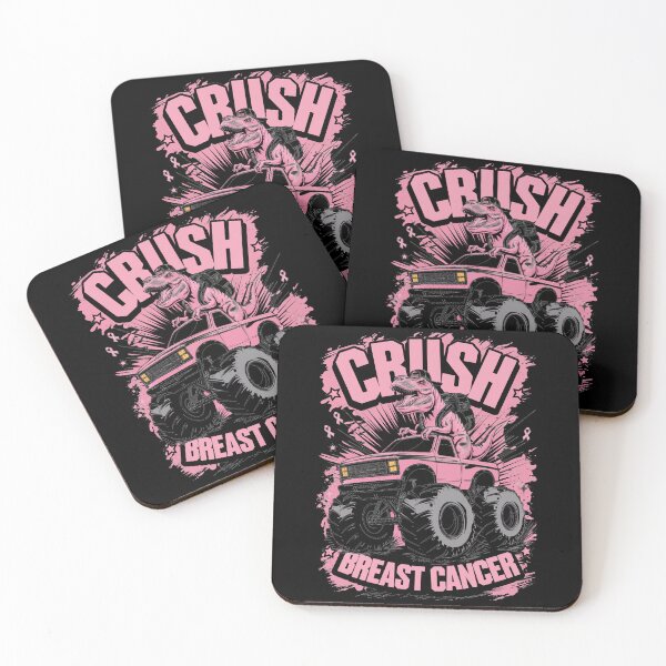 Item preview, Crush Breast Cancer Awareness Monster Truck designed and sold by HaileyRobel.