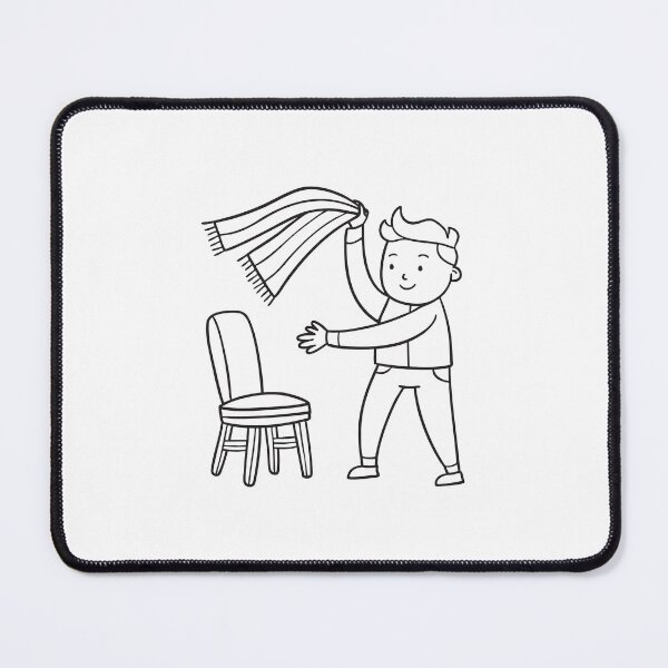 Item preview, A person throwing a scarf onto a chair designed and sold by rasagamastore.