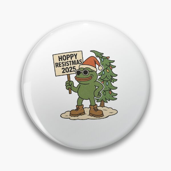 Item preview, Hoppy Resistmas Frog 2025 Marry Christmas 2025 Frog Lover Protest Frog    designed and sold by jillianhanna.