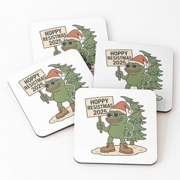 Item preview, Hoppy Resistmas Frog 2025 Marry Christmas 2025 Frog Lover Protest Frog    designed and sold by jillianhanna.