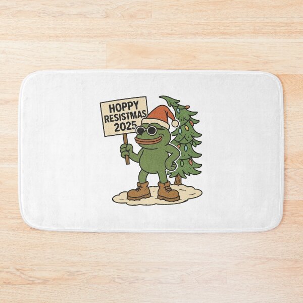 Item preview, Hoppy Resistmas Frog 2025 Marry Christmas 2025 Frog Lover Protest Frog    designed and sold by jillianhanna.