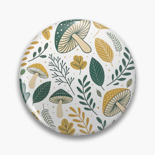 Artikelvorschau, Boho-Waldmuster – Nahtloses Design mit Pilzen und Blättern entworfen und verkauft von NoctaHike.