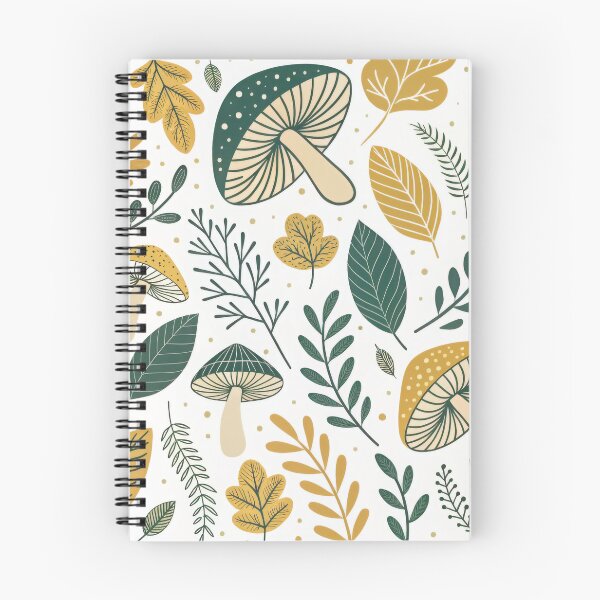 Item preview, Boho Forest Pattern – Mushrooms and Botanical Leaves Seamless Design designed and sold by NoctaHike.