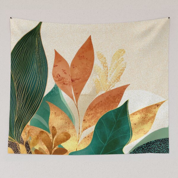 Item preview, Boho Botanical Leaves Elegant Design On Spackled Ecru designed and sold by DEC02.