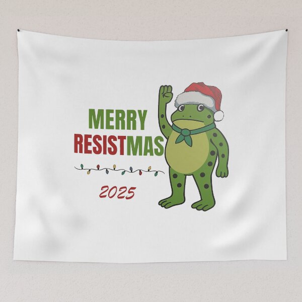 Item preview, Merry Resistsmas Frog 2025 Portland Frog Resist Christmas designed and sold by jillianhanna.