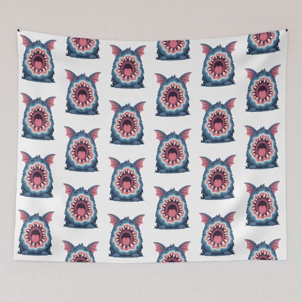 Item preview, Cute Yawning Monster: Graphic Blue Creature with Big Mouth designed and sold by RudArtAI.