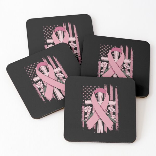 Item preview, Ph America Flag Christian Cross Ribbon Breast Cancer designed and sold by RansomFlatley.