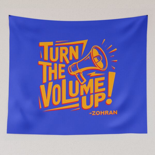 Item preview, Zohran Turn The Volume Up Anti Trump Victory Quote designed and sold by EthosWear.