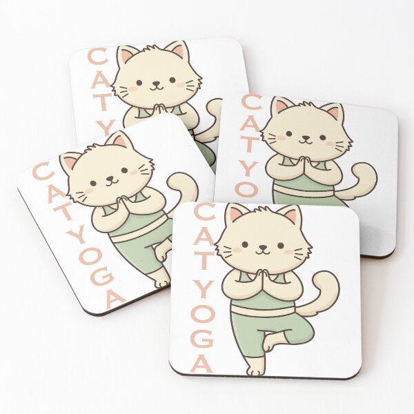 Item preview, Cute Cat Doing Yoga Pose designed and sold by holywarter.