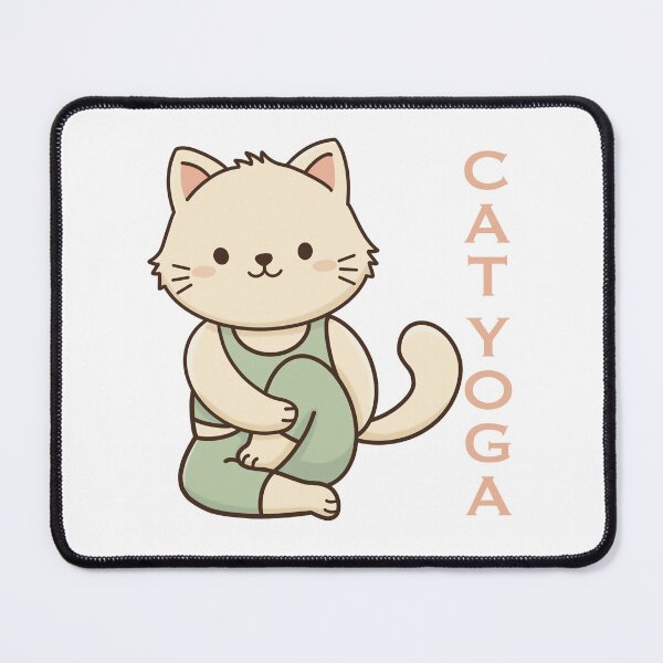 Item preview, Cute Cat Yoga Pose | Kawaii Cat Stretching in Yoga Outfit designed and sold by holywarter.