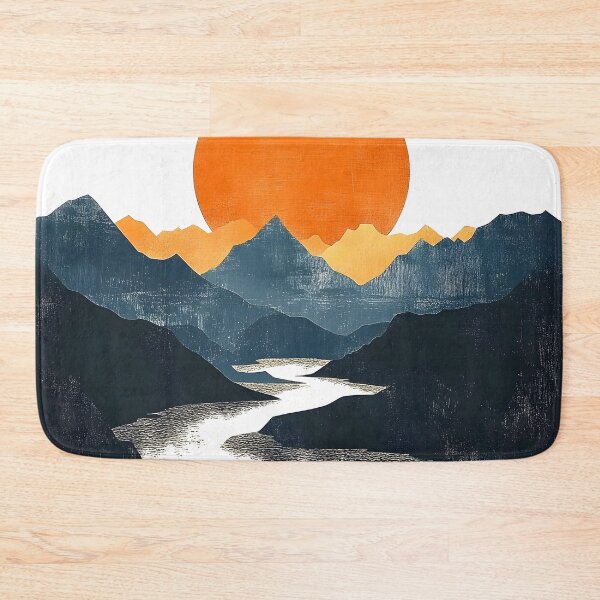Item preview, Boho Abstract Landscape: Mountain Sunset Modern Contemporary Art designed and sold by DEC02.