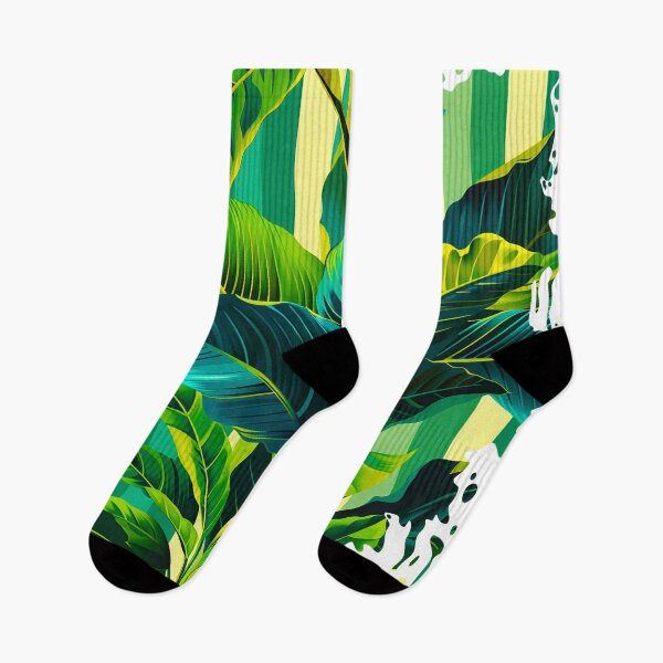 Item preview, Tropical Palm Leaves Colorful Designs On Striped Background  designed and sold by DEC02.