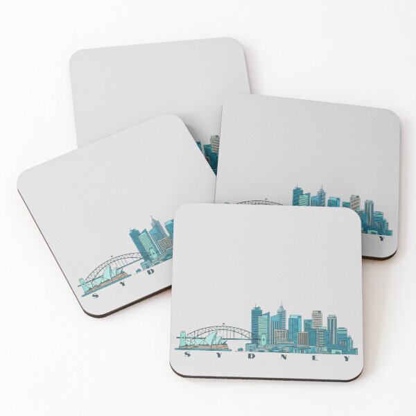 Item preview, Sydney Skyline Minimalist Illustration – Modern Blue Cityscape Art Print designed and sold by SimplyJasper.