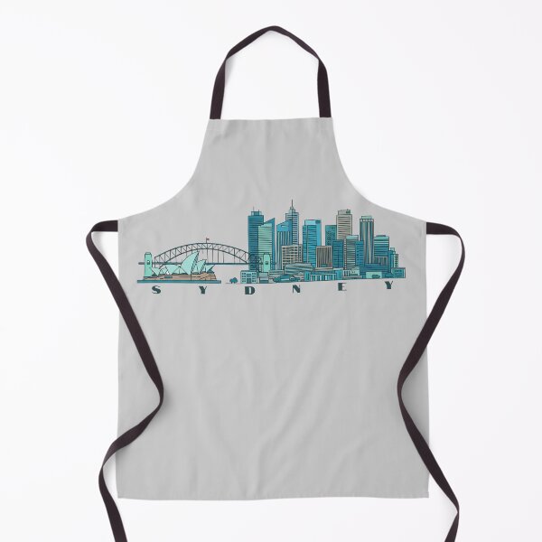 Item preview, Sydney Skyline Minimalist Illustration – Modern Blue Cityscape Art Print designed and sold by SimplyJasper.