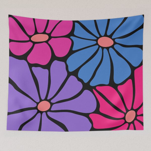 Item preview, Boho Pink, Purple And Blue Floral Art Designs  designed and sold by DEC02.