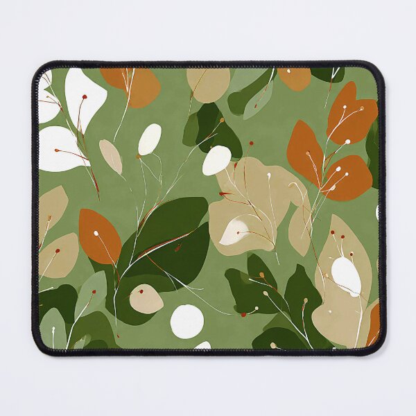 Item preview, Boho Abstract Leaves In Green, Earthtones, And Orange designed and sold by DEC02.