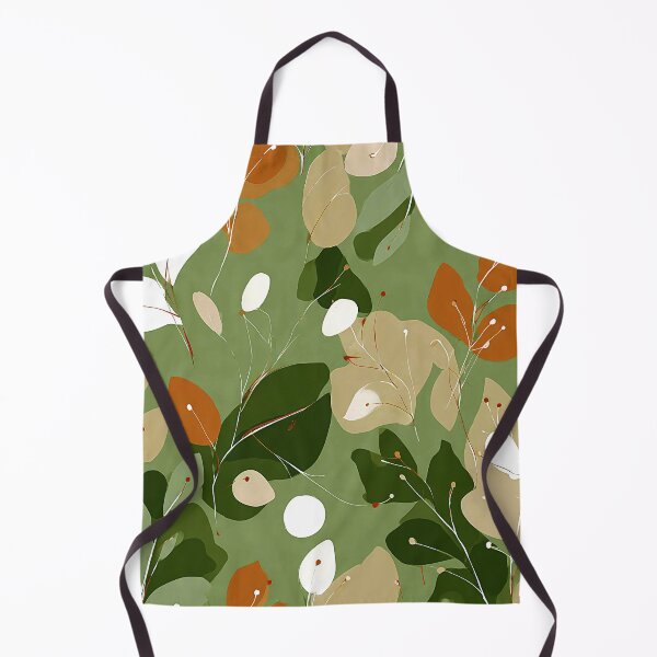 Item preview, Boho Abstract Leaves In Green, Earthtones, And Orange designed and sold by DEC02.