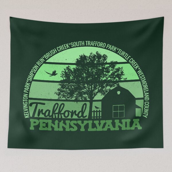 Item preview, Trafford Pennsylvania Sunset Retro Vintage Local Pride Logo designed and sold by CRHPOD20.