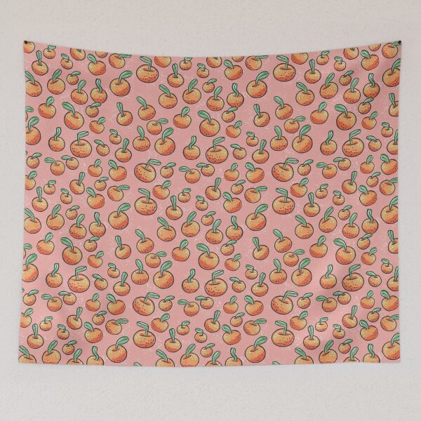Item preview, Mandarins in pink designed and sold by Katie O'Malley Illustrator.
