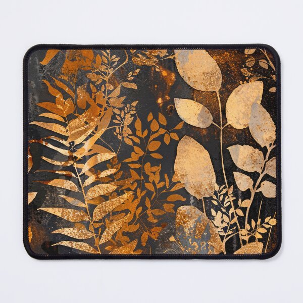 Item preview, Boho Golden Earthtone Nutmeg Hues Textured Leaves Art designed and sold by DEC02.