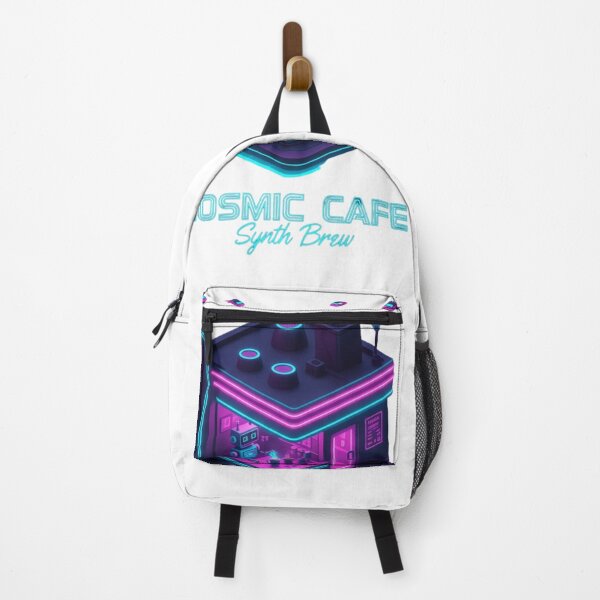 Item preview, Cosmic Cafe Synth Brew - Retro Futurism Neon Coffee Shop & Space Robots designed and sold by MonaRose_Art.