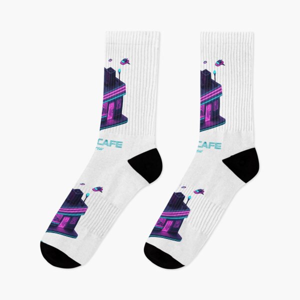 Item preview, Cosmic Cafe Synth Brew - Retro Futurism Neon Coffee Shop & Space Robots designed and sold by MonaRose_Art.