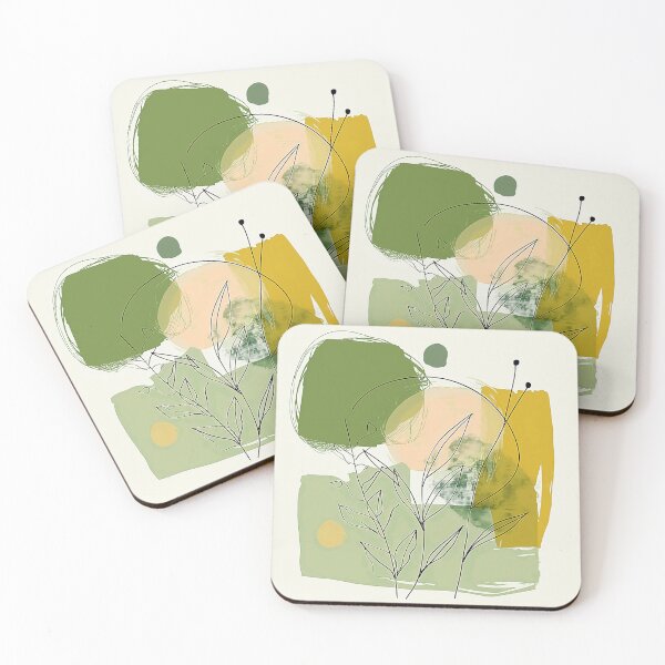 Item preview, Boho-Style Green And Soft Yellow Hues Abstract  designed and sold by DEC02.