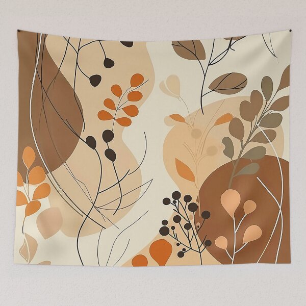 Item preview, Boho Warm Earthtones Elegant Abstract Leaves Design Art designed and sold by DEC02.