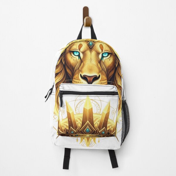 Item preview, Majestic Lion King with Golden Crown - Regal Zodiac Leo Spirit Art designed and sold by MonaRose_Art.