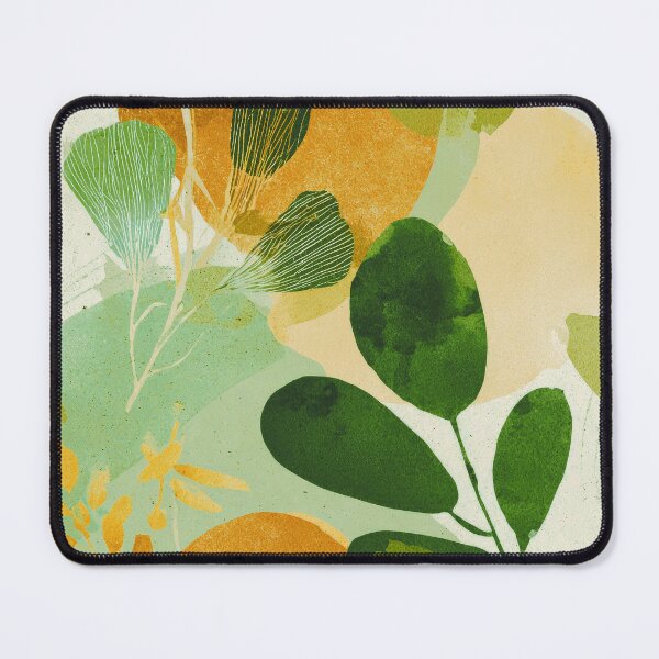 Item preview, Boho Abstract Leaves In Green And Warm Earthtones designed and sold by DEC02.