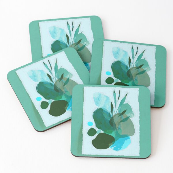 Item preview, Boho-Inspired Seafoam Green And Blue Abstract Art designed and sold by DEC02.