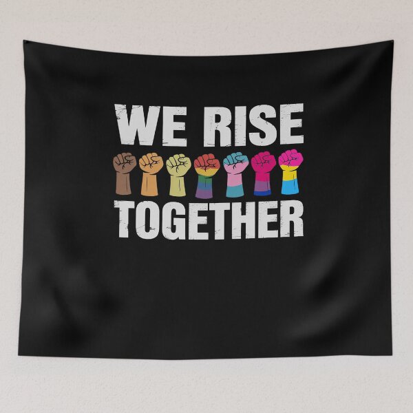 Item preview, Black LGBT Gay Pride Support LGBTQ Parade We Rise Together designed and sold by marcusry.