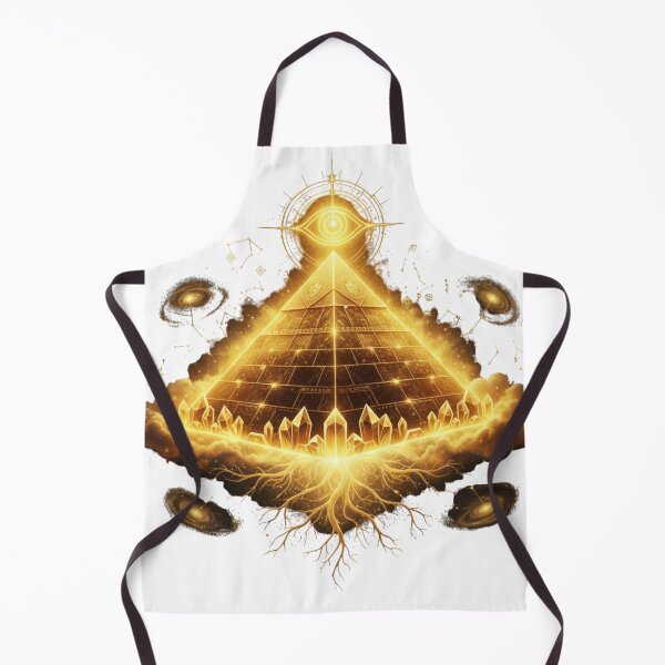 Item preview, Mystic Golden Pyramid Eye - Cosmic Enlightenment Sacred Geometry Art designed and sold by MonaRose_Art.
