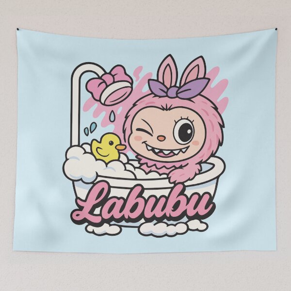 Item preview, Cute Labubu Bathing designed and sold by BrownHorse90s.