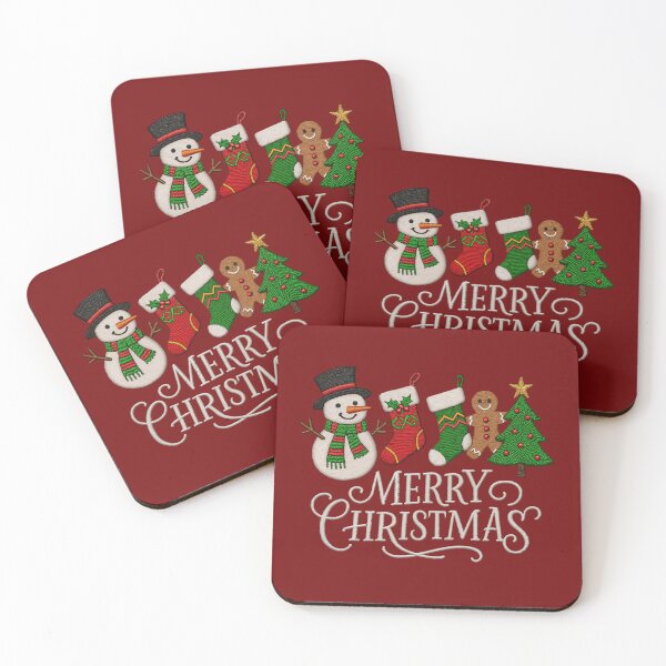 Item preview, Gingerbread Man & Christmas Tree on Red Holiday, Festive Christmas Embroidery Sweatshirt – Snowman, Stockings designed and sold by ZyxDes.