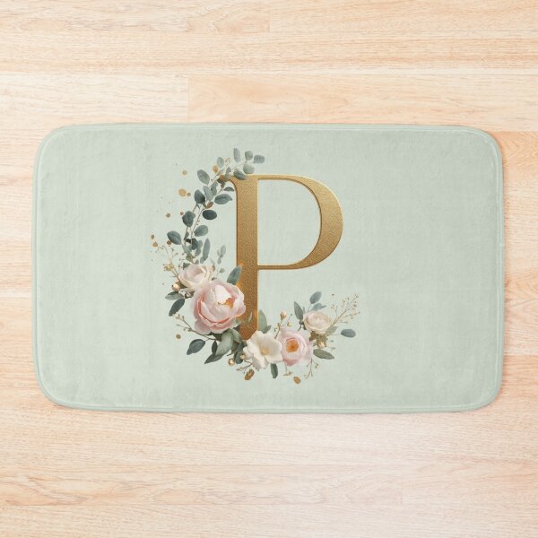 Item preview, Floral Gold Letter P Monogram – Coquette Christian Wall Art, Elegant Blush Rose Initial Print, Faith-Inspired Feminine Gift designed and sold by AmenAlways.