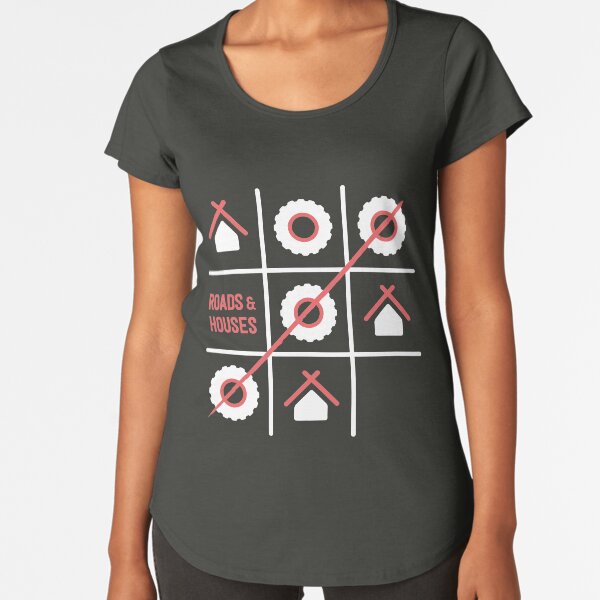 Roads and Houses Game - a road trip always wins Premium Scoop T-Shirt