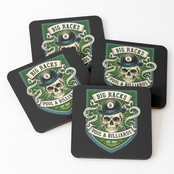 Item preview, Big Racks Pool & Billiards Vintage Skull 8 Ball Logo designed and sold by BluecidDesign.