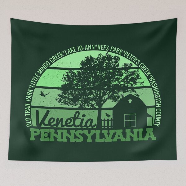 Item preview, Venetia Pennsylvania Sunset Retro Vintage Local Pride Logo designed and sold by CRHPOD20.