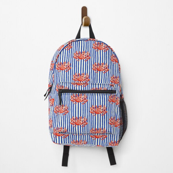 Item preview, Groovy King Crab Blue Stripes Retro Illustration designed and sold by MaiZephyr.