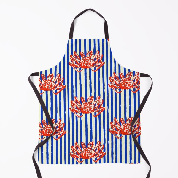 Item preview, Groovy King Crab Blue Stripes Retro Illustration designed and sold by MaiZephyr.