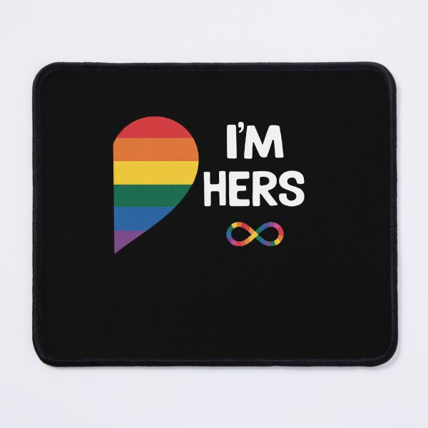 Item preview, I'm Hers Shes Mine Lesbian Couples Matching LGBT Pride Flag designed and sold by VasilisLamArt.