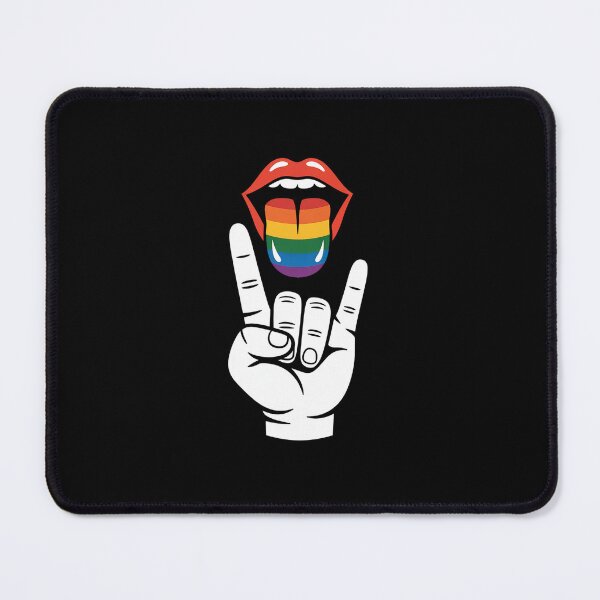 Item preview, Funny Masc Lesbian Stuff Tongue Rainbow Gay Pride Ally LGBTQ designed and sold by VasilisLamArt.