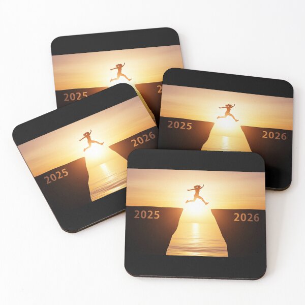 Item preview, Jump into 2026 – Motivational New Year Sunset Silhouette Illustration designed and sold by PixelVibe782.