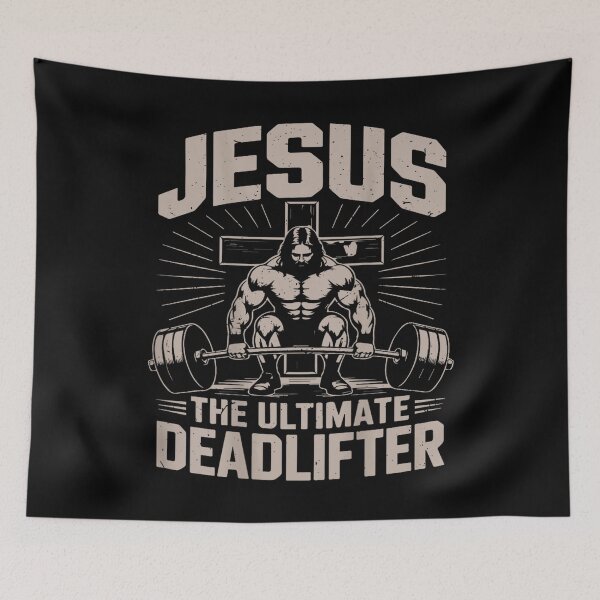 Item preview, Christian Gym Jesus The Ultimate Deadlifter Workout designed and sold by SaraPorte.