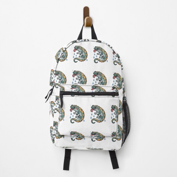 Item preview, Cute Kawaii Salamander: Happy Lizard Catching Raindrops designed and sold by RudArtAI.